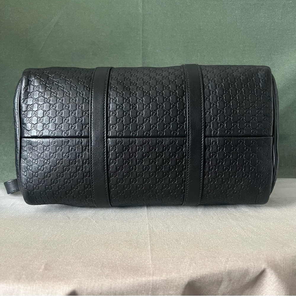 Gucci Black Leather Gg Monogram Boston Bag Crossbody - Picture 4 of 16